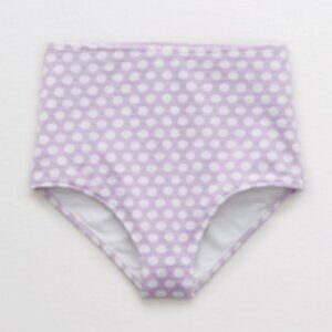 Aerie Polka Dot Printed High Waisted Bikini Bottoms S